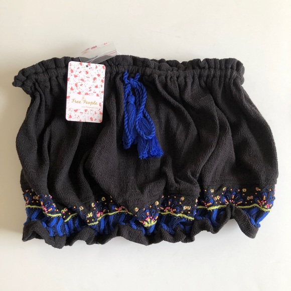 NWT Free People No More Tiers Beaded top black S - Picture 3 of 9